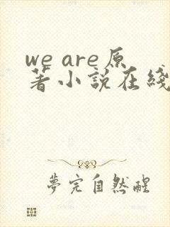 we are原著小说在线阅读封面