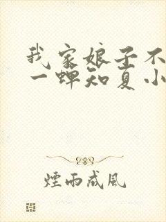 我家娘子不对劲一蝉知夏小说无弹窗