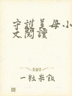 守护美母小说全文阅读封面