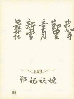 最新章节我在风花雪月里等你封面