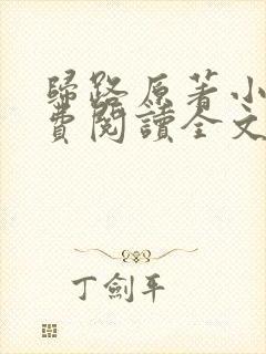 归路原著小说免费阅读全文