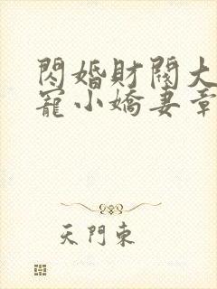 闪婚财阀大叔强宠小娇妻章节