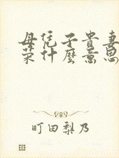 母凭子贵妻凭夫荣什么意思