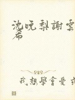 沈晚梨谢云迟叶希封面