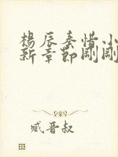 杨辰秦惜小说最新章节刚刚更新