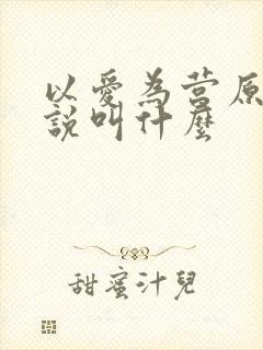 以爱为营原著小说叫什么