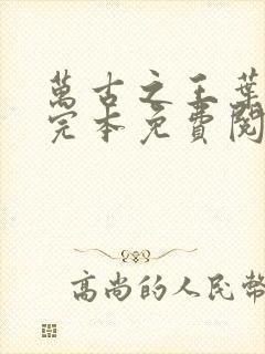 万古之王叶无双完本免费阅读封面