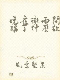 晚夜微雨问海棠讲了什么故事封面