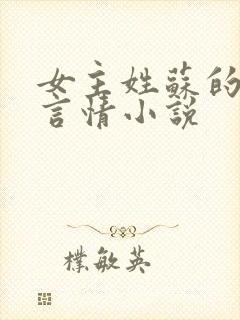 女主姓苏的现代言情小说封面