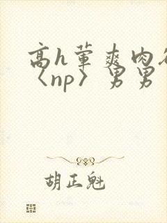 高h荤爽肉欲文〈np〉男男