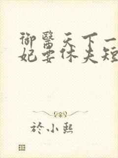 御医天下一品王妃要休夫短剧免费观看封面