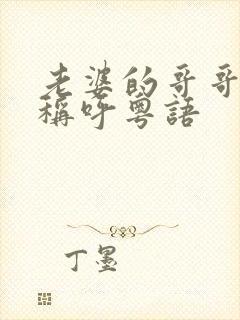 老婆的哥哥怎么称呼粤语