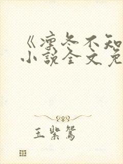 《凛冬不知晚》小说全文免费阅读封面