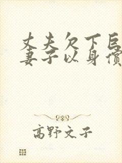 丈夫欠下巨债,妻子以身偿还电影