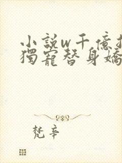 小说w千亿总裁独宠替身娇妻》封面