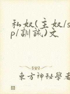 私奴(主奴/sp/训诫)文