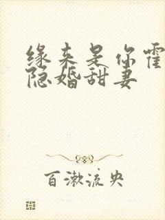 缘来是你霍少的隐婚甜妻