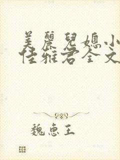 美丽儿媳小说柔佳雅君全文封面