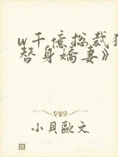 w千亿总裁独宠替身娇妻》