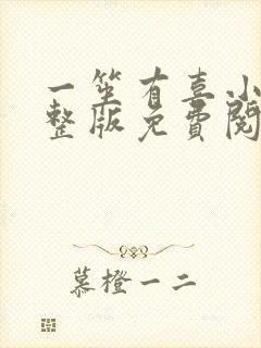 一笙有喜小说完整版免费阅读全文封面