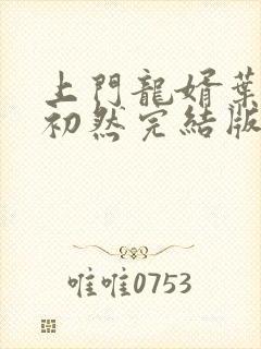 上门龙婿叶辰萧初然完结版免费