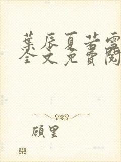 叶辰夏若雪孙怡全文免费阅读最新章节