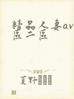 精品人妻av一区二区封面