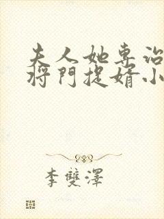 夫人她专治不服将门捉婿小说封面