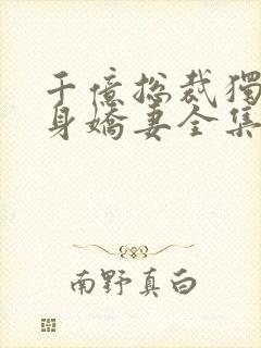 千亿总裁独宠替身娇妻全集