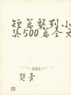 短篇系列小说合集500篇全文阅读封面
