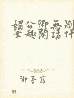 媚公卿无删减版笔趣阁讲什么封面