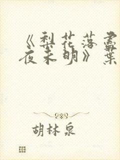 《梨花落尽云散夜未明》叶希封面