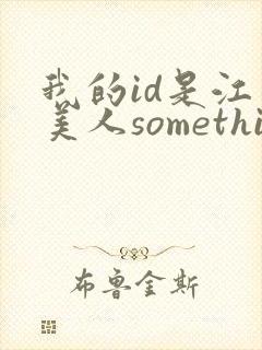 我的id是江南美人something封面