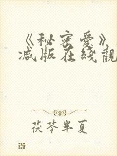 《秘密爱》无删减版在线观看