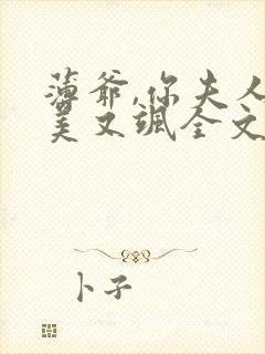 薄爷,你夫人又美又飒全文免费阅读