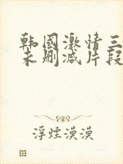 韩国激情三小时未删减片段