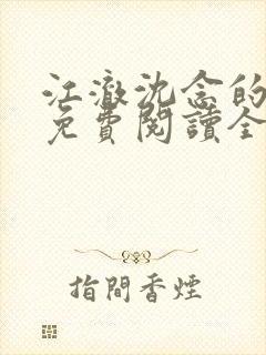 江澈沈念的小说免费阅读全文最新章