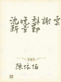 沈晚梨谢云迟最新章节