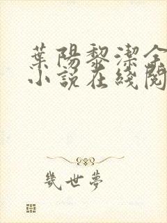 叶阳黎洁余秋水小说在线阅读