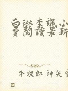 白琳李飒小说免费阅读最新章节更新时间封面