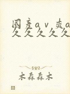 国产aⅴ爽av久久久久久