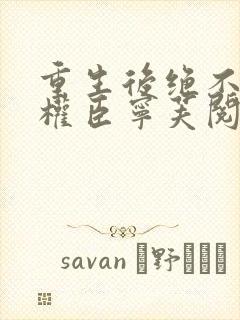 重生后绝不嫁给权臣宁芙阅读全文