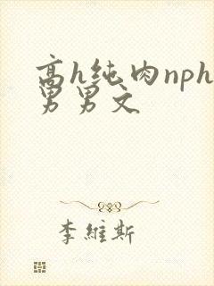 高h纯肉nph男男文封面
