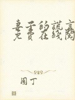 妻子的谎言小说免费在线阅读