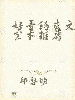 好看的爽文小说完本推荐封面