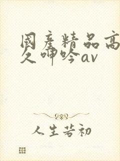 国产精品高潮久久呻吟av