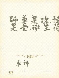 师尊是攻,徒弟是受,微生荷双男主