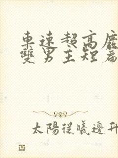 车速超高废文的双男主短篇小说封面