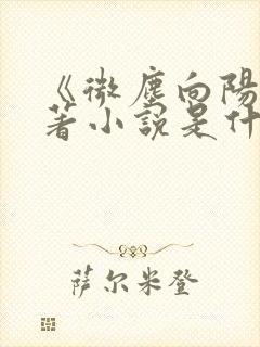 《微尘向阳》原著小说是什么?