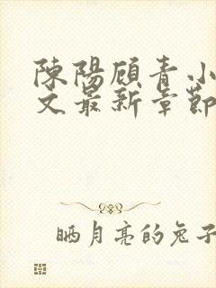 陈阳顾青小说全文最新章节免费阅读封面